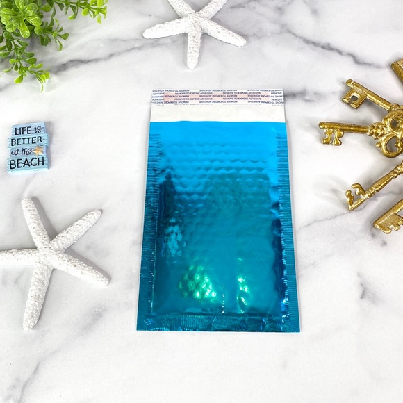 25 4X8 Quick Teal Bubble Mailers CLEARANCE - Picture 3 of 3